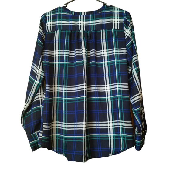 Violet + Claire Women's Small Long Sleeve Plaid Button Front Shirt Blouse - Picture 5 of 5